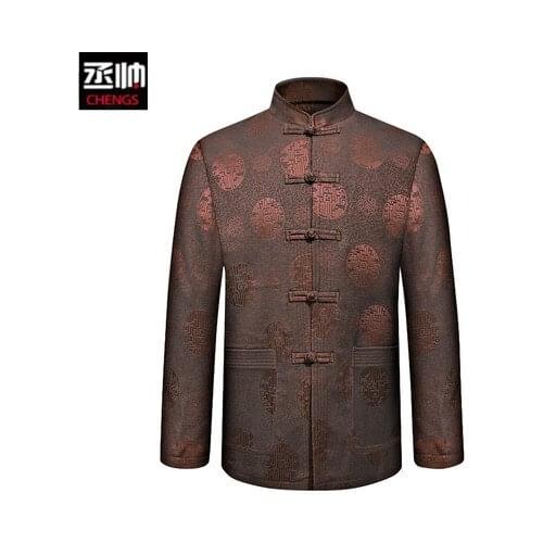 Tang suit men 's chinese style men' s clothing big size men 's printing suits jackets stand collar chinese tunic suit casual