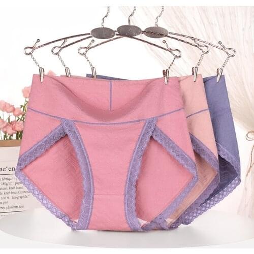 ATOXY Middle-aged Mothers Underwear Women Cotton High Waist Large Plus Size Middle-aged and Elderly Loose Cotton Shorts Summer