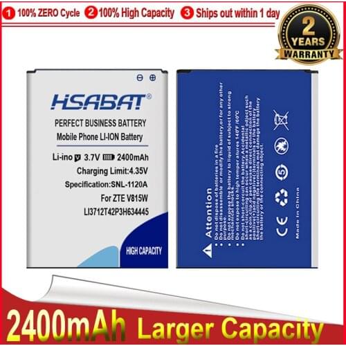 HSABAT New 2400mAh LI3712T42P3H634445 Battery Use for ZTE V815W