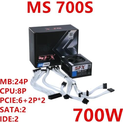 New PSU For Dianjipa 80plus Platinum Full Modular SFX AIO ITX A4 k77 k99 k55 G5 B2 700W Power Supply MS 700S