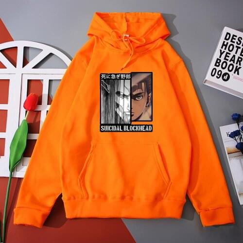 Attack on Titan Hoodie Female Harajuku Japan Anime Women Sweatshirt Spring Autumn Pullover Hip Hop Suicidal Blockhead Hoodies