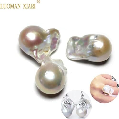 Wholesale Top AAAA 100% Natural no hole Baroque Pearl For Jewelry Making DIY Necklace Earring Ring 15-17mmmm