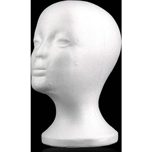 Practical Foam Female Mannequin Head Wigs Glasses Cap Display Holder Stand Model