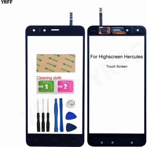 For Highscreen Hercules Touch Screen Digitizer Sensor Front Outer Glass Panel