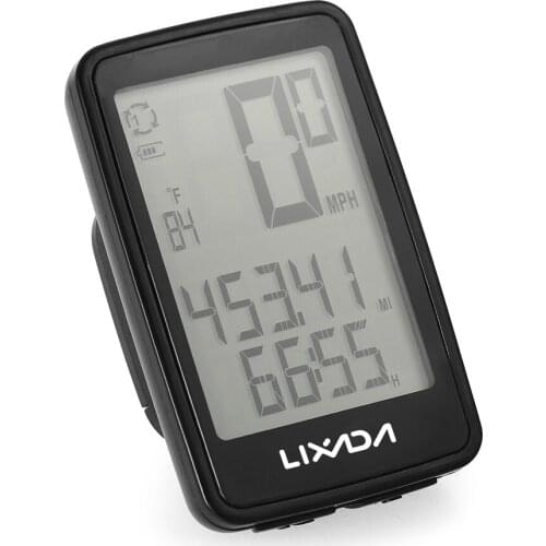 Lixada USB Rechargeable Wireless Bike Cycling Computer with Bicycle Speedometer Odometer