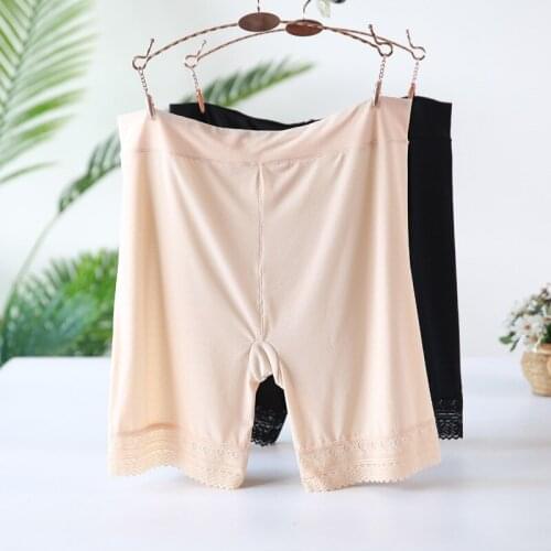 Women Safety Shorts Pants Soft Ice Silk Brief Summer Under Skirt Shorts high Waist Boyshorts Pant Seamless Nylon Girls Underwear