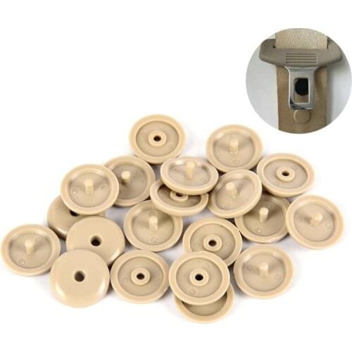 10pcs x POM Nylon Seat Belt Buckle Stopper Retainer Fasteners Stop Buttons For Lada Opel Renault Corolla