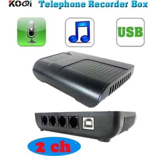 10pcs/pack 2 Channels USB Telephone Recording Box telephone call voice logger record business information for you