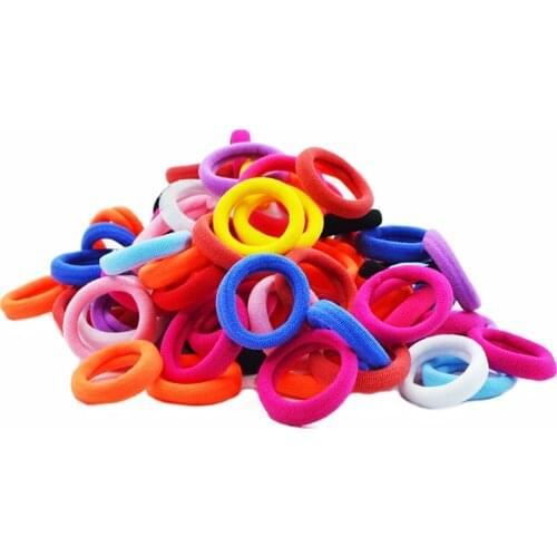 100 Pcs Elastic Hair Bands for Women Headwear Ladies Cotton Hair Ties Girls Ponytail Holder Hair Band Accessories 2021