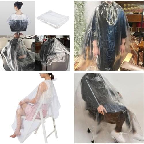 150 Pieces Disposable Hair Cutting Cape Gown Hair Cut Stylist Capes Apron