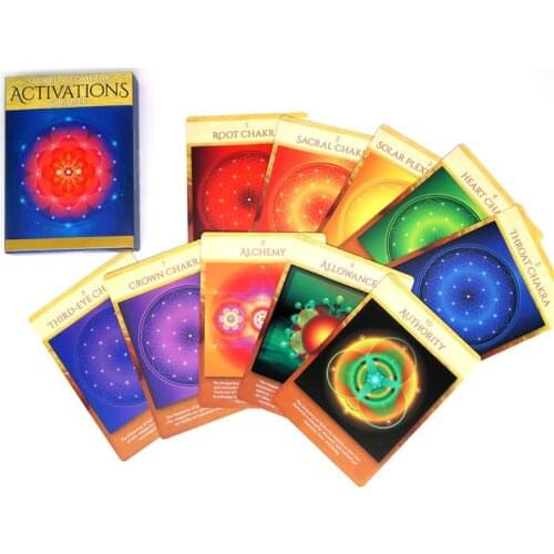 44 Cards Tarot Sacred Geometry Activations Oracle Deck Family Party Board Game