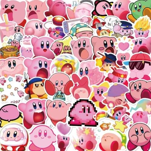 50pcs Hot Sale Cute anime Cartoon Kirby Star Ally Sticker DIY Skateboard Luggage Guitar Notebook Funny Graffiti Sticker Toys