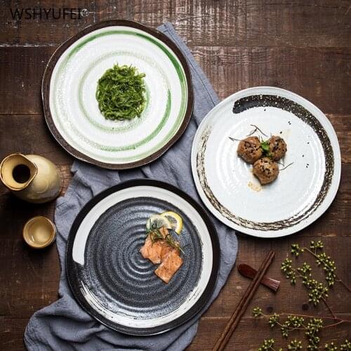 9-inch shaped tableware Phnom Penh geometric tableware ceramic plate dish porcelain dessert plate home tableware cake plate