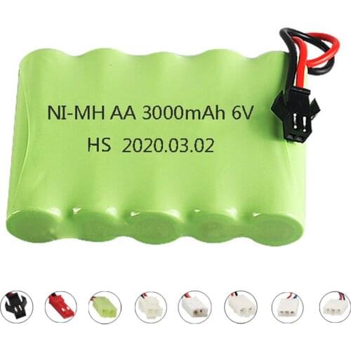 Upgrade 6V 3000mAh NI-MH Battery for RC Toy Electric toy security facilities electric toy battery 6v battery pack SM Tamiya PlUG