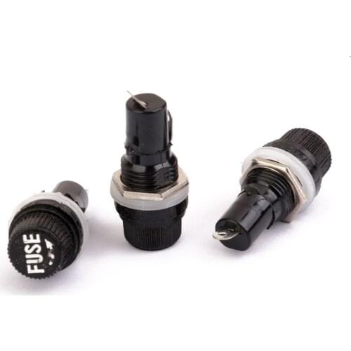 Car Chassis Panel Mount Fuse Holder Fuseholder Plastic Black New 250V 10A