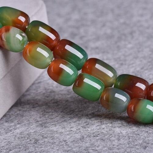 10x14mm 13x18mm Natural Peacock Agates Stone Beads For Jewelry Making Barrel shape Loose Agates Beads DIY Bracelet Necklace 15