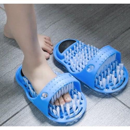 Shower Foot Scrubber Massager Cleaner Spa Exfoliating Washer Wash Slipper Tools Bathroom Bath Foot Brushes Remove Dead Skin 1PC