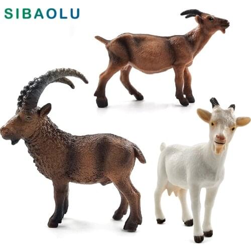 Simulation White Goat Sheep Animal model figurine Pvc home decor miniature fairy garden decoration accessories Plastic Craft toy