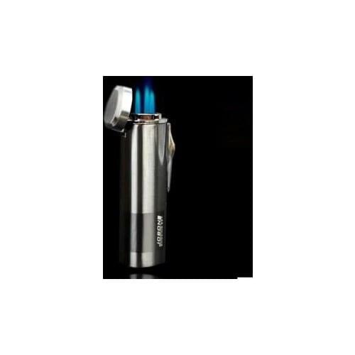 Jobon three flame direct to windproof lighter, metal cigar lighter gift box