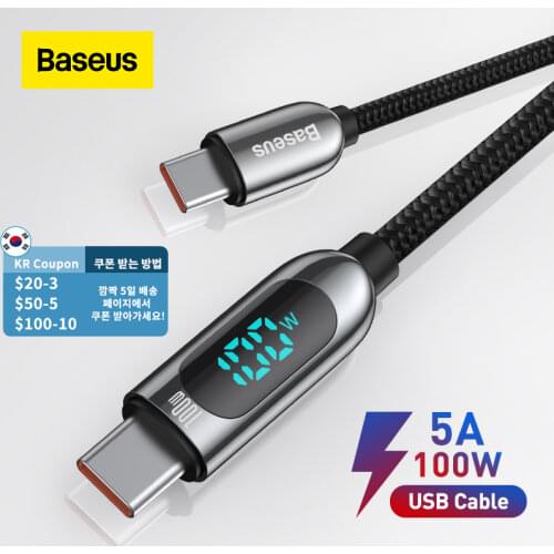 Baseus PD 100W USB C Cable for MacBook 2021 2020 Fast Charging Type C Cable For Xiaomi Samsung Data Wire Phone Charging Cable