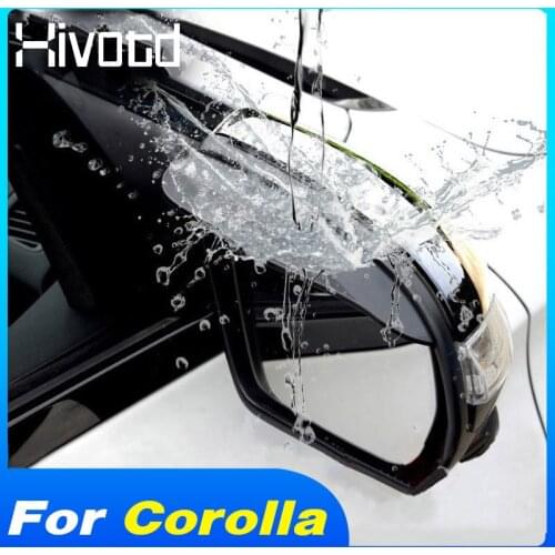 Hivotd Rearview Mirror Visor Cover Exterior Protection Accessories Rain Shield Eyebrow Waterproof Parts For Toyota Corolla 2021