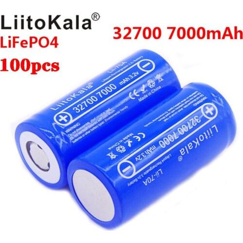 Wholesale LiitoKala 3.2V 32700 7000mAh 6500mAh LiFePO4 Battery 35A Continuous Discharge Maximum 55A High power battery+Nickel