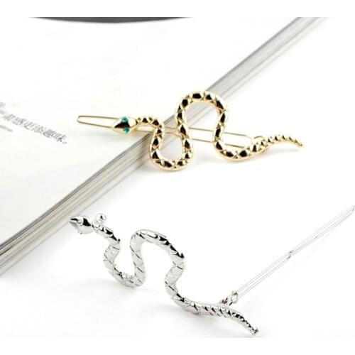 Fashion Simple Hair Accessories Funny Cute Metal Small Snake Hairpin Hairgrips clip Headdress For Girl Women Jewelry