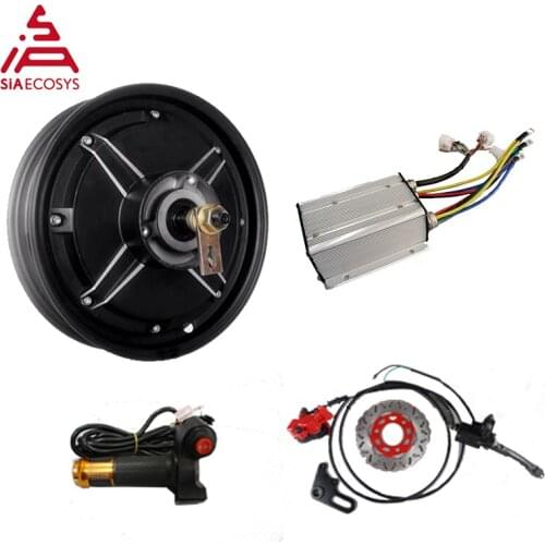 QS Motor 10*2.15inch 3000W 205 V3 80Kph BLDC Motor Kits in Wheel Hub Motor With Controller Throttle for Electric Scooter