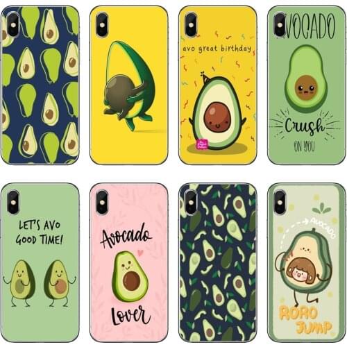 Cartoon lovely avocado Soft Cover Case For Samsung Galaxy A71 A70 A60 A51 A50 A41 A40 A31 A30 A20E A21S A12 A10 A7 A5 A3