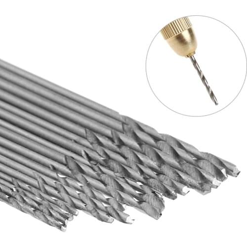 16Pcs HSS White Steel Twist Drill Bit Set 0.8-1.5mm For Electric Grinding Drills Puncher Power Tools New 2019