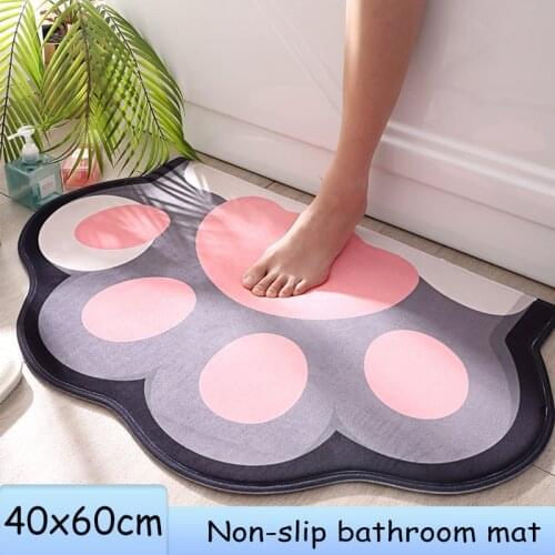 40X60cm Soft Cartoon Bathroom Carpet Non Slip Floor Door Mat Dirt Floor Door Cushion Mat Rug for Kids Bedroom Living Room