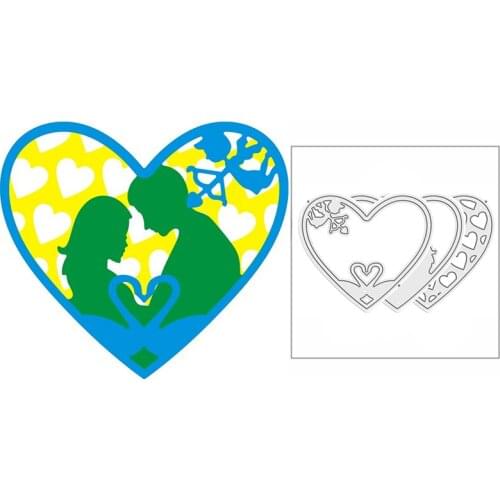New 2021 Layered Lover Cupid Hearts Metal Cutting Dies for DIY Scrapbooking and Card Making Decoration Embossing Craft No Stamps