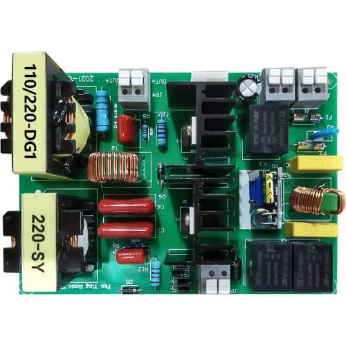 FanYingSonic 40KHz 220V Digital Display Circuit Board For 50W Transducer PCB Drive Board Ultrasonic Cleaner Parts