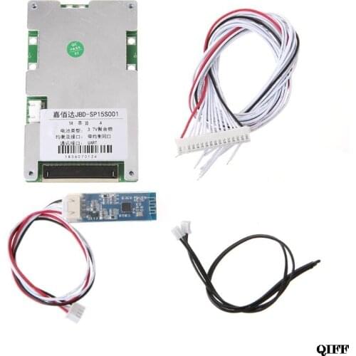 Drop Ship Lithium Battery Protective Board With Bluetooth 14S BMS PCB Mobile Static Current Intelligent 48V Components APR28