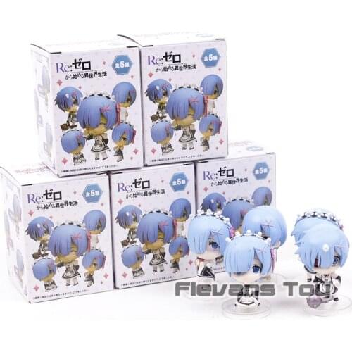 Re:Life in a Different World From Zero Rem Q Version Mini PVC Figures Collectible Model Toys Dolls 5pcs/set