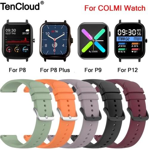 Wrist Band For COLMI P8 Plus Pro Watch Strap For COLMI P12 P10 P9 V31 V23 Pro Land 1 2S Silicone Bracelet Replacement Belt 20MM