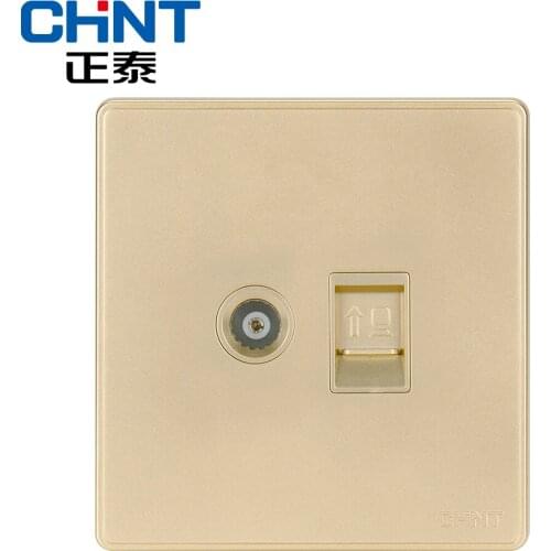 CHINT Socket Connect Wall Switch Socket NEW2D TV Computer Socket High Quality