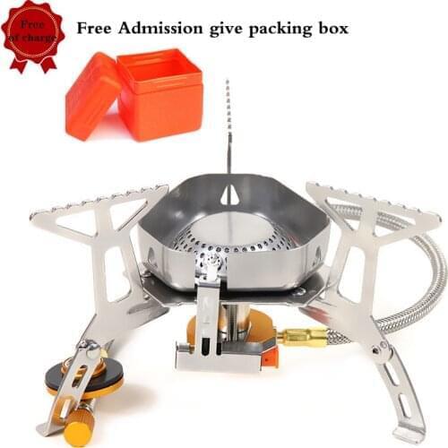 Outdoor Gas Burner Windproof Camping Stove Portable Folding Ultralight Split Lighter Tourist Equipment For Hiking