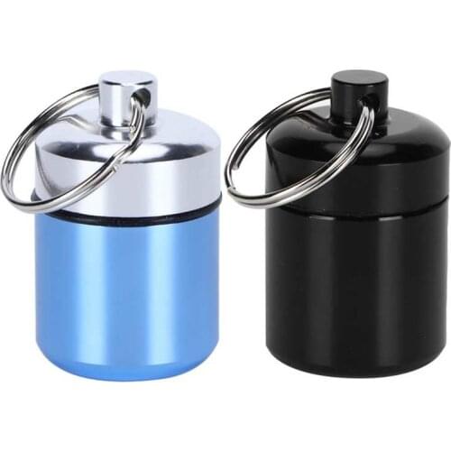 Waterproof Medicine Box Container Aluminium Alloy Mini Pill Case Holder Travel Swimming Pool Sauna Pills Storage Box Organizer