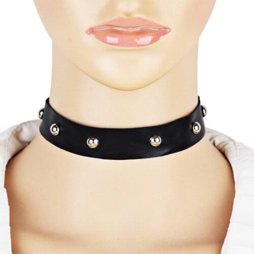 La MaxZa Fashion Necklace Metal PU Retro Choker Collar Gothic Punk Harajuku Necklaces for Women Personality Jewelry Accessories