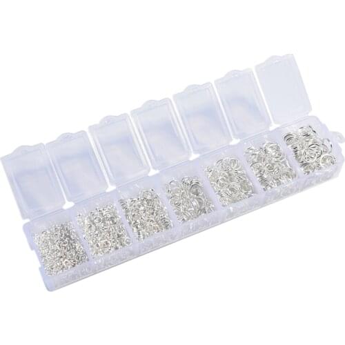 1500pcs/lot Alloy Open Jump Rings Mixed 3mm 4mm 5mm 6mm 7mm 8mm 10mm Split Rings For DIY Jewelry Making Findings