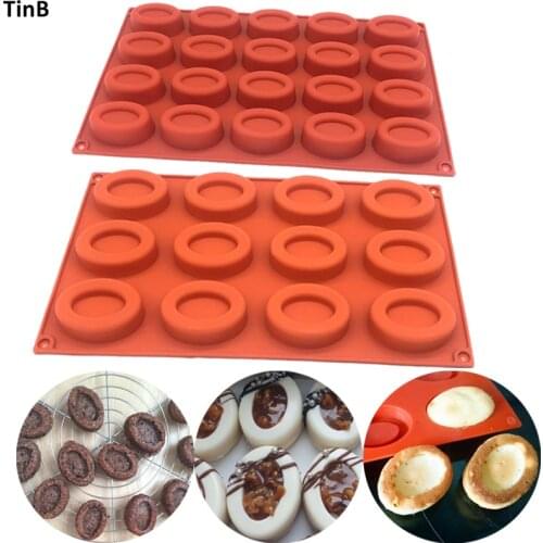 3D Silicone Pastry Molds Oval Shaped Silicone Chocolate Mold Baking Pan Handmade Soap Mould Donut Tray Muffin Cups Cake Mold