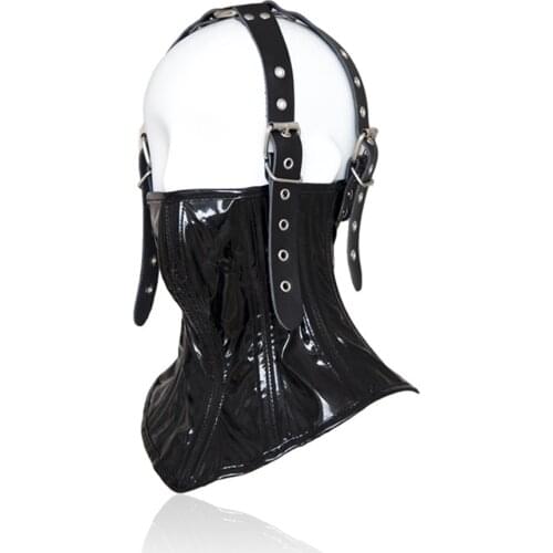 DOMI 4 Belts Coat Of Paint Sex Mask Head Neck Collars Bondage