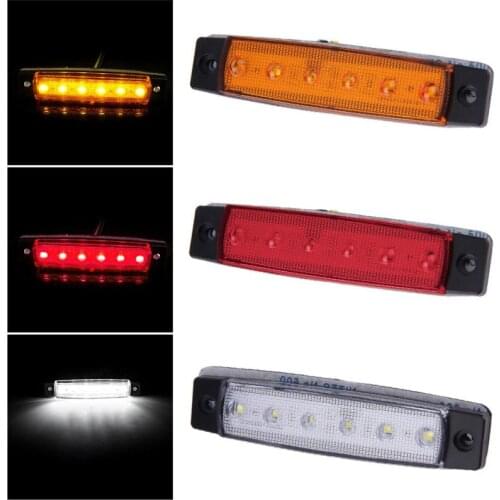6 LED Car Truck Trailer Side Marker Indicators Light Auto Lamp 12V Waterproof Side Marker Turn Signal Car Leds Lights