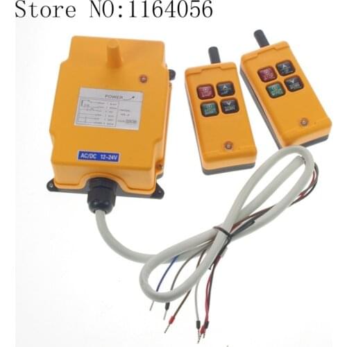 AC110V 2 Tansmitters 4 Channels 1 Speed Control Hoist Crane Radio Remote HS-4