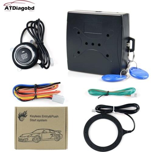 VSTM Auto Engine Push Start Button Car Alarm Start Stop Button Remote Control Button Starter Keyless Entry System