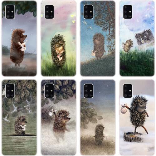 Hedgehog in the fog Soft Case for Samsung Galaxy A40 A41 A42 A50 S A51 A52 A70 E A71 A72 A80 A82 A90 Quantum 2 Silicone Cover