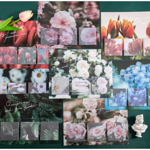 Flowers trees series Sticky Notes Memo Pad Diary Stationary Flakes Scrapbook Decorative Cute daisy tulip flower N Times Sticky