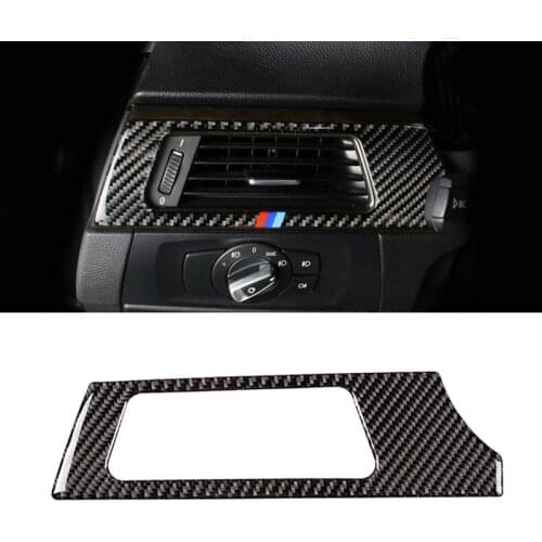 For BMW 3 Series E90 E92 E93 2005 - 2011 2012 Carbon Fiber Car Interior Driver Side Air Conditioner Outlet Vent Cover Trim