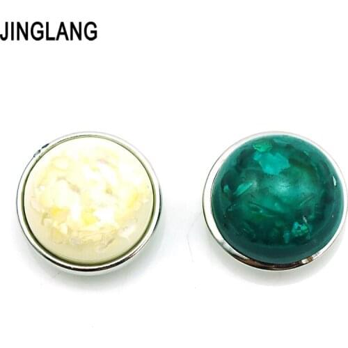 JINGLANG Fashion 18mm Snap Buttons Plastics Ball For Snap Button Jewellery DIY Interchange Jewelry Accessories